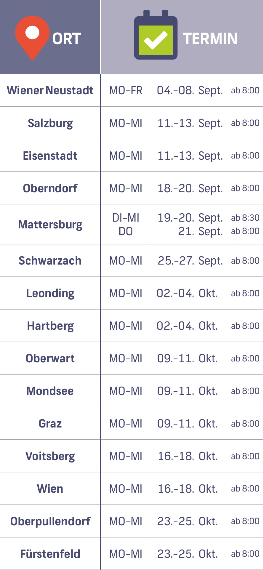 bloom Servicetage Termine September Oktober